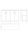 image 2 of Balterley Level Modern Bathroom 2 Door Floor Standing Vanity Unit with Worktop & Handles | Grey | Anthracite Woodgrain