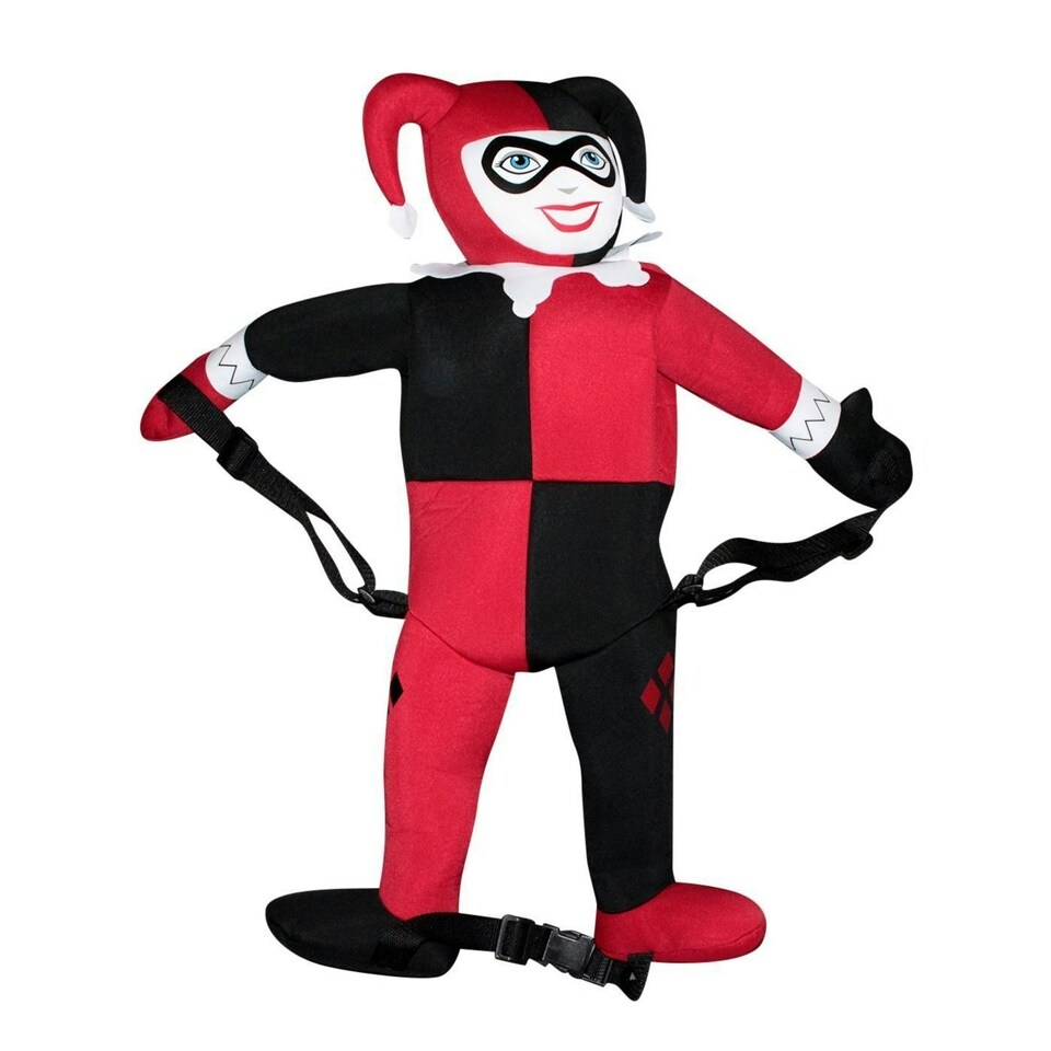 image 1 of Harley Quinn Back Buddy Backpack - Red/Black/White - One Size