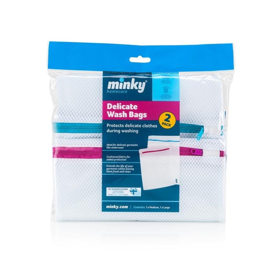 Minky Delicates Wash Bag 2pk - One Colour - One Size