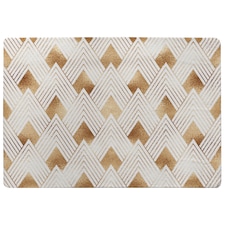 Golden Geometric Shapes Rug | Multi
