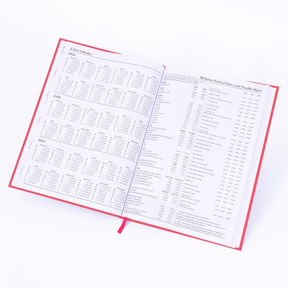 Evelay 2025 2026 Academic Diary A4 Week To View Mid Year Hardback ...