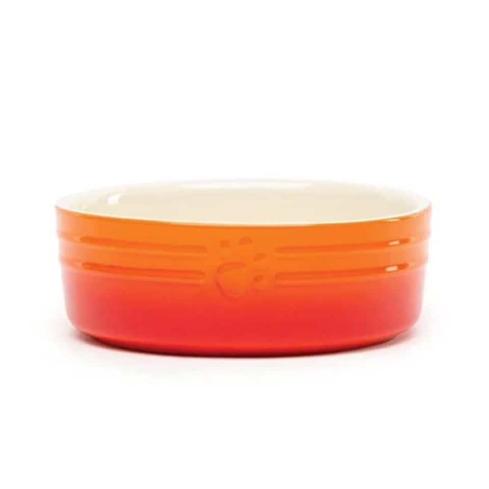 image 1 of Scruffs Ceramic Ombre Pet Food Bowl 13cm | Orange | 1