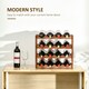 image 8 of HOMCOM Free Standing Wine Rack 16 Bottle Holders, Bamboo Display Shelf, Brown
