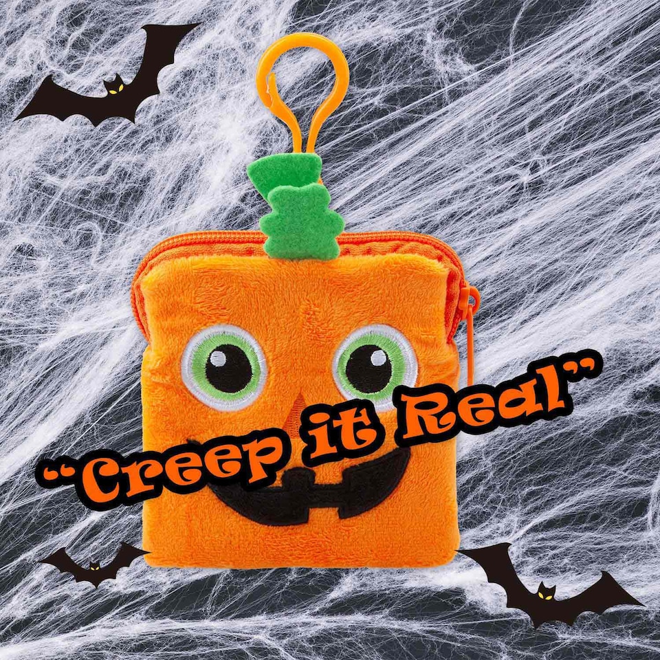 image 1 of vfm-estore Halloween Pumpkin Coin Purse Accessory - 23cm Trick-or-Treat Bag