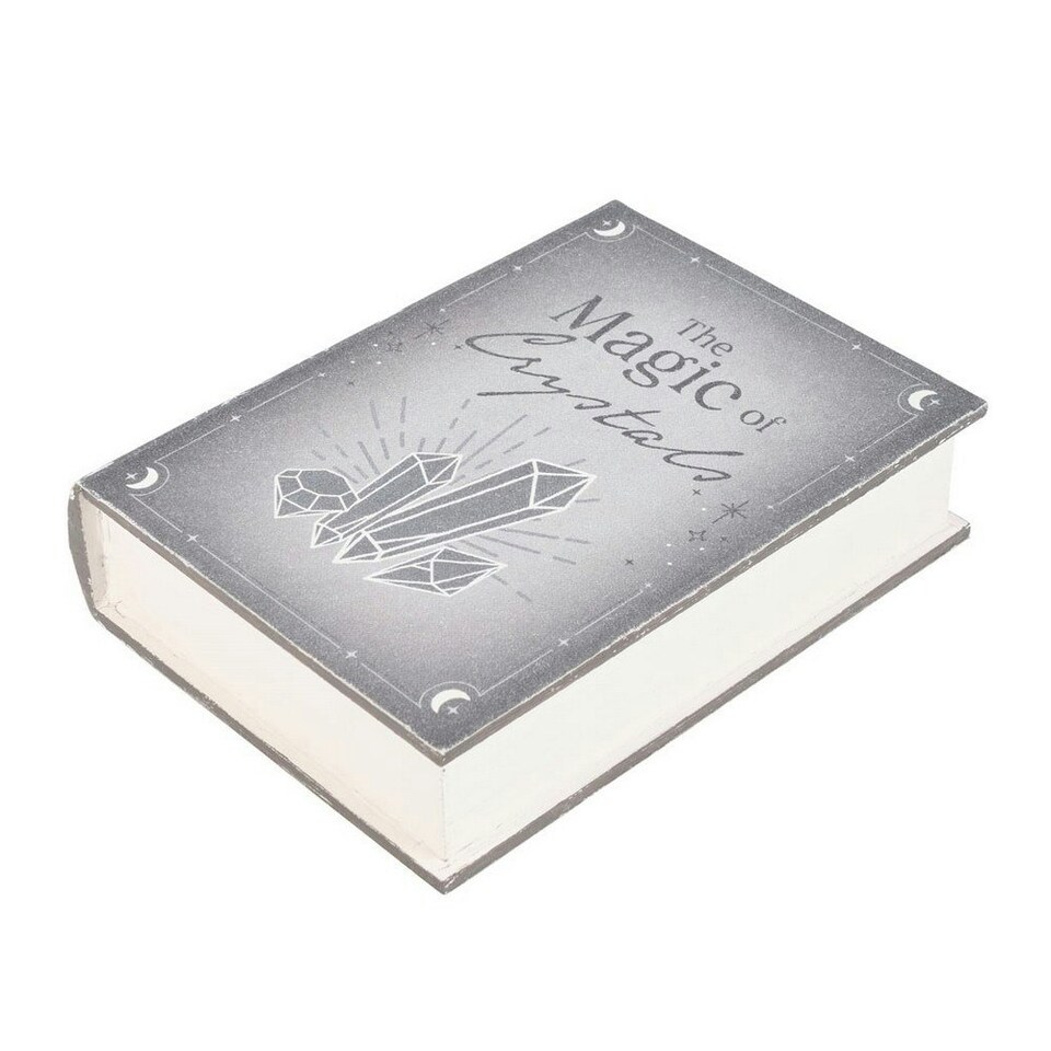 image 1 of Something Different The Magic Of Crystals Book Storage Box - Grey/White - One Size