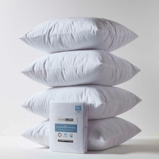 Homescapes Terry Towelling Waterproof Pillow Protectors - 80 x 80 cm - Pack of 4 White
