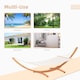 image 7 of Outsunny Outdoor Garden Hammock with Wooden Stand Swing Hanging Bed for Patio White | White