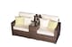 image 1 of Havana 2 Seat Modular Sofa Rattan Garden Bistro Balcony Furniture Set Outdoor Drinks Cooler Table | Brown | Brown | Two Seater