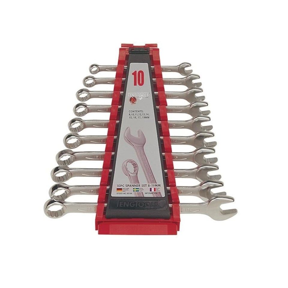 Teng Combination Spanner Set, 10 Piece - Multi Colour - One Size