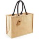 image 1 of Westford Mill Classic Jute Shopper Bag - Natural/Black - One Size White