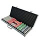 image 3 of Oypla Poker Set - 500 Piece Texas Hold Em Complete With Chips, Cards, Dice, And Casino Style Case