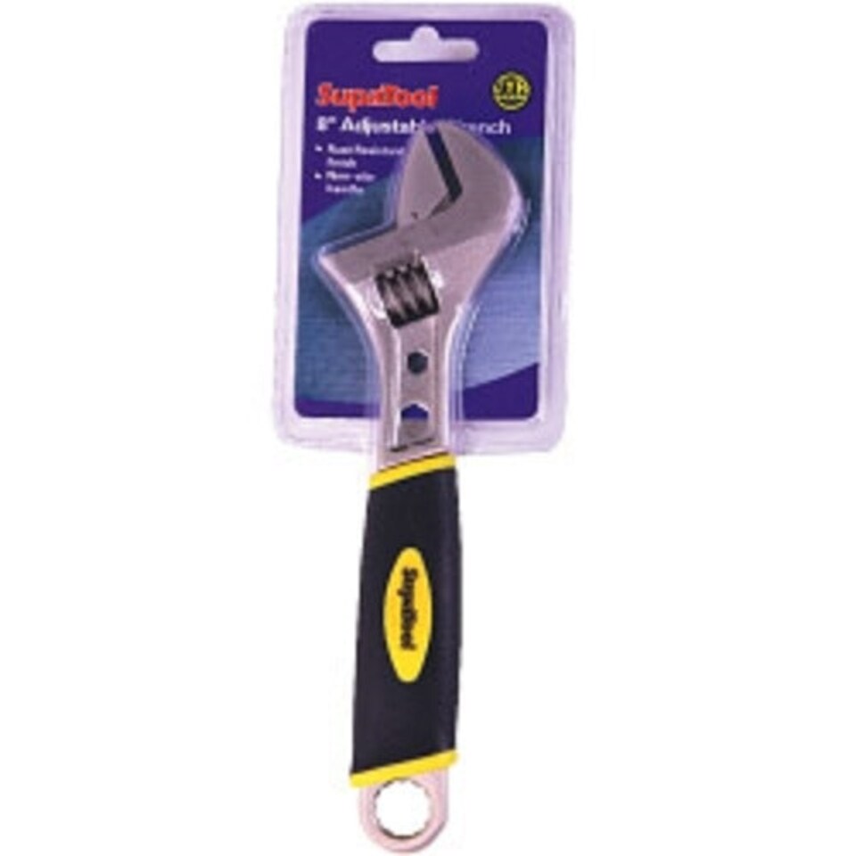 image 1 of SupaTool Adjustable Wrench With Power Grip - Chrome - 15cm