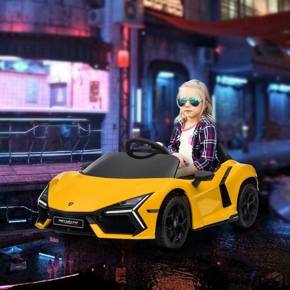 image 1 of AIYAPLAY Lamborghini Revuelto Licensed Ride On Car, with Suspension, Yellow