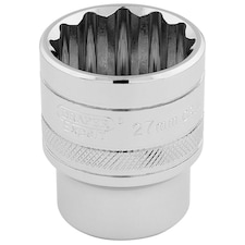 27Mm 12Pt Socket 1/2Dr Pckd - 33442