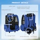 image 10 of PawHut Pet Travel Backpack Bag Cat Puppy Dog Carrier w/ Trolley and Telescopic