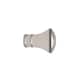 image 2 of 35mm Fixed Length Metal Curtain Pole Set Satin Silver Trumpet Finial 300cm Silver | Silver