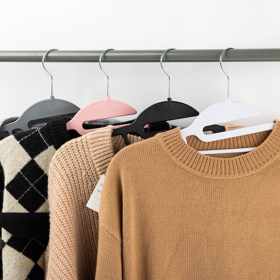image 1 of Keplin Non-Slip Hangers, Durable, Slimline Design for Space Saving with 360 Degree Swivel