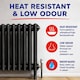 image 4 of Rustins Quick Drying Radiator Enamel Satin - Black 500ml | Black | 500ml | 1