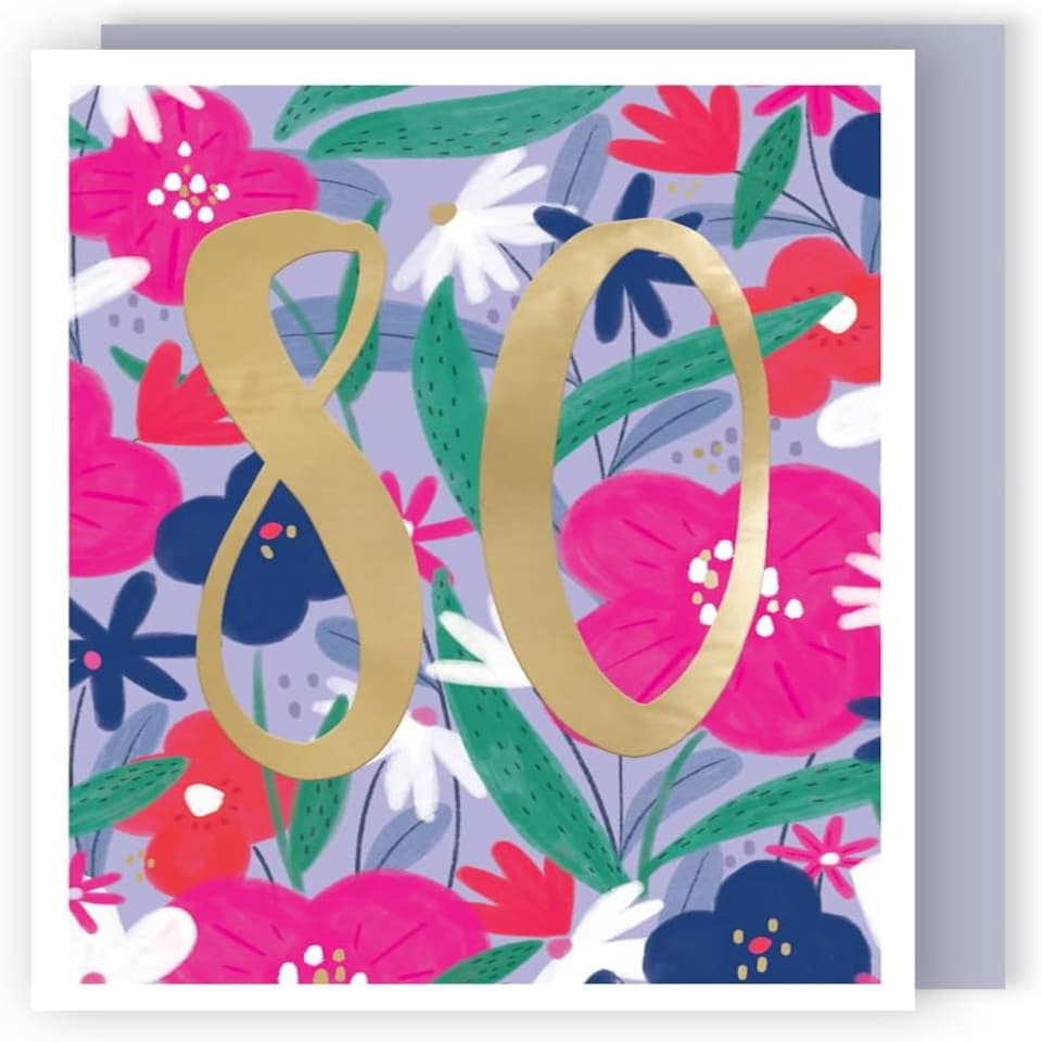 image 1 of Sparkly, Fun, Forever! Contemporary 80th Birthday Card