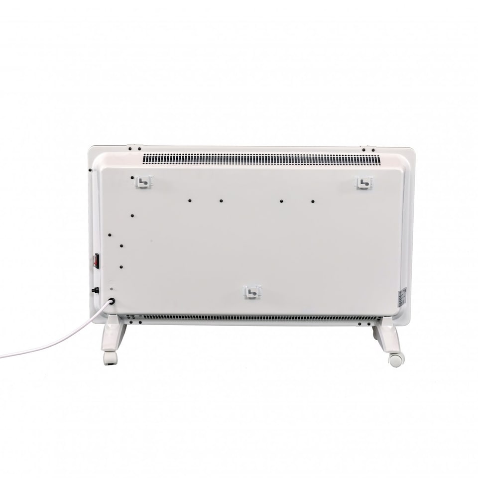 image 1 of 2000W White Glass Free Standing Electric Panel Convector Heater