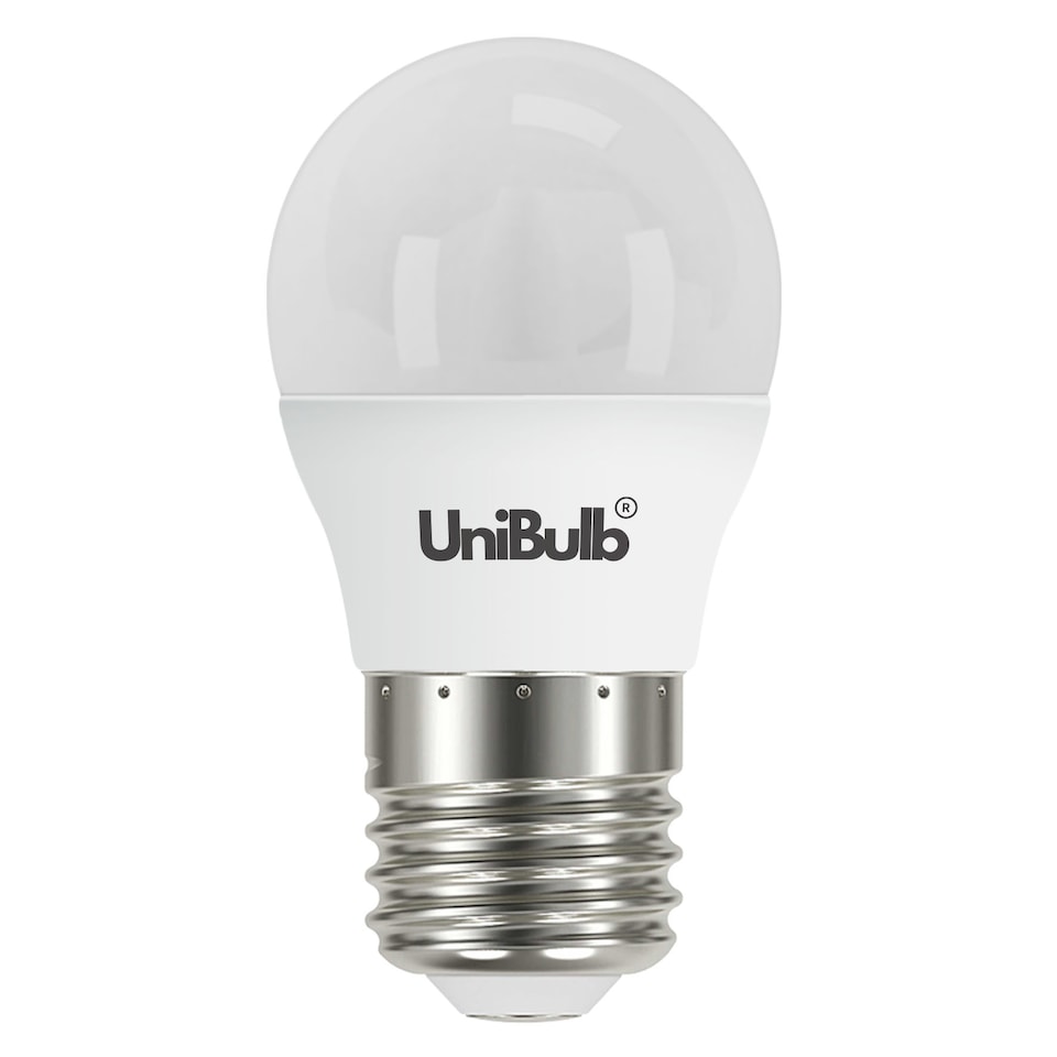 image 1 of UniBulb LED Golf Ball E27 470lm 4.2W 2700K (Warm White) Light Bulb - Pack of 3 | White | Warm White | 3
