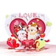image 2 of Cute Puppies & LOVE Theme Romantic 3D Pop Up Greeting Card