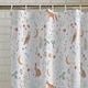 image 2 of Catherine Lansfield Enchanted Twilight Animals 180x180cm Shower Curtain White | White | One Size
