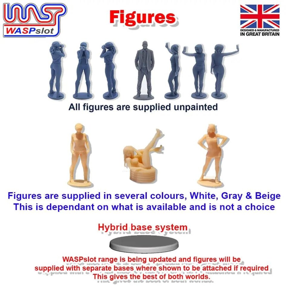 image 1 of Trackside Unpainted Figures Party Ladies x 3 Scenery Set 128 1:32 Wasp