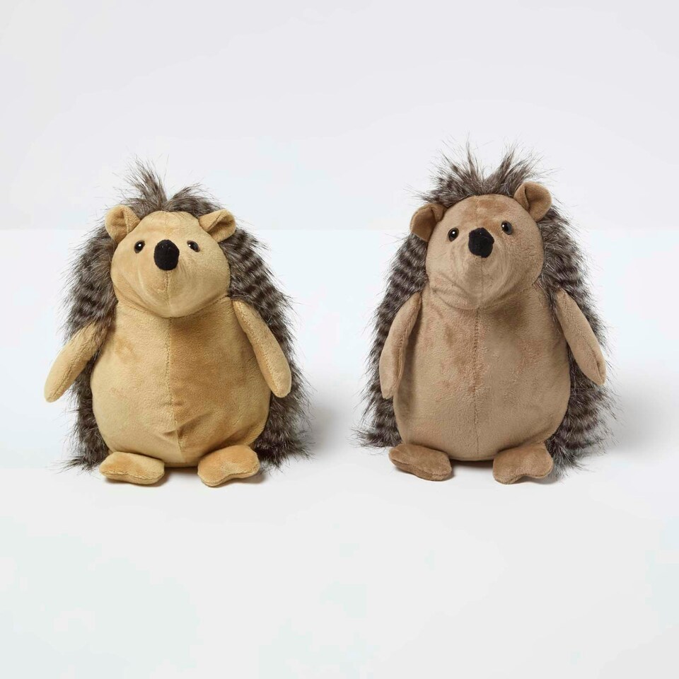 image 1 of Homescapes Hedgehog Doorstop - Set of 2 - Animal Door Stops