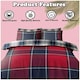 image 7 of VELVETIO Wimborne Check Duvet Cover Set Reversible Polycotton Easy Care Beddings Grey | Double