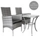 image 2 of Jardí Rattan Bistro Set Light Grey