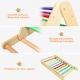 image 7 of COSTWAY Wooden Foldable Triangle Climber Step Training Ladder Pikler Toddler With Ramp