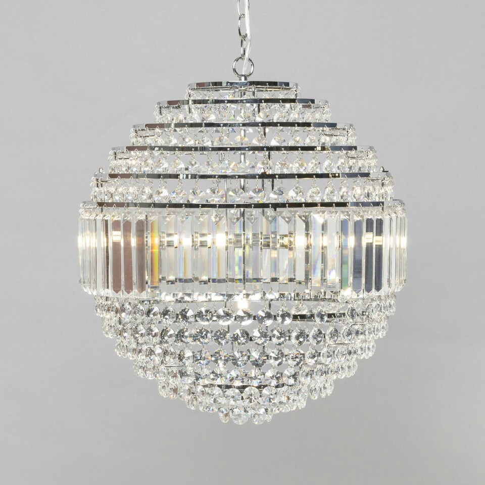 image 1 of BHS Paladina Large Ball Ceiling Pendant | Silver | Chrome | 1
