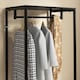 image 8 of HOMCOM Coat Rack, 2-in-1 Clothes Stand with Shoe Storage for Hallway, Black