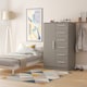 image 2 of Trent 5 Drawer 1 Door Childrens Wardrobe in Dusk Grey (Ready Assembled) | Grey | Dusk Grey