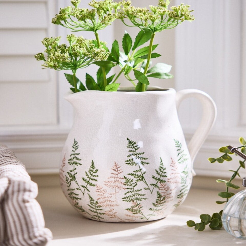 image 1 of Varen Large Fern Jug White