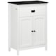 image 1 of kleankin Bathroom Storage Unit with Drawer Double Door Cabinet