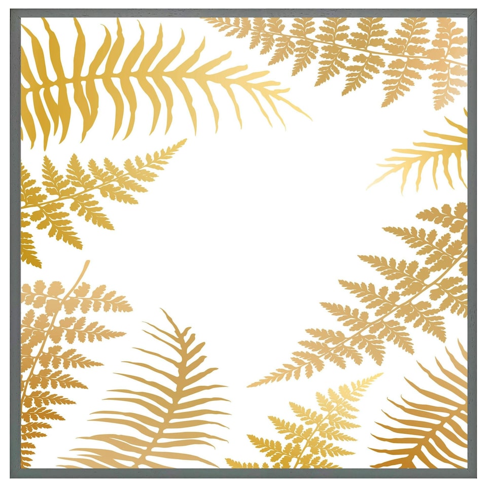 image 1 of Gold fern (Picture Frame) Brown | Oak | M