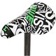 image 3 of AWE BMX/Freestyle Bike Saddle Black/White/Green with FREE SEAT POST