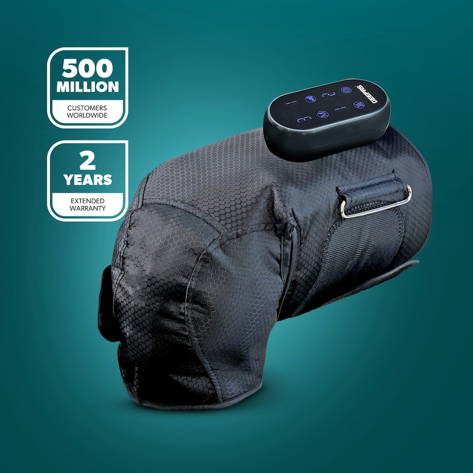 image 1 of GEEPAS 2-in-1 Knee and Calf Leg Massager with Heat