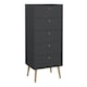 image 1 of Cumbria Chest 5 Drawers Dark Grey
