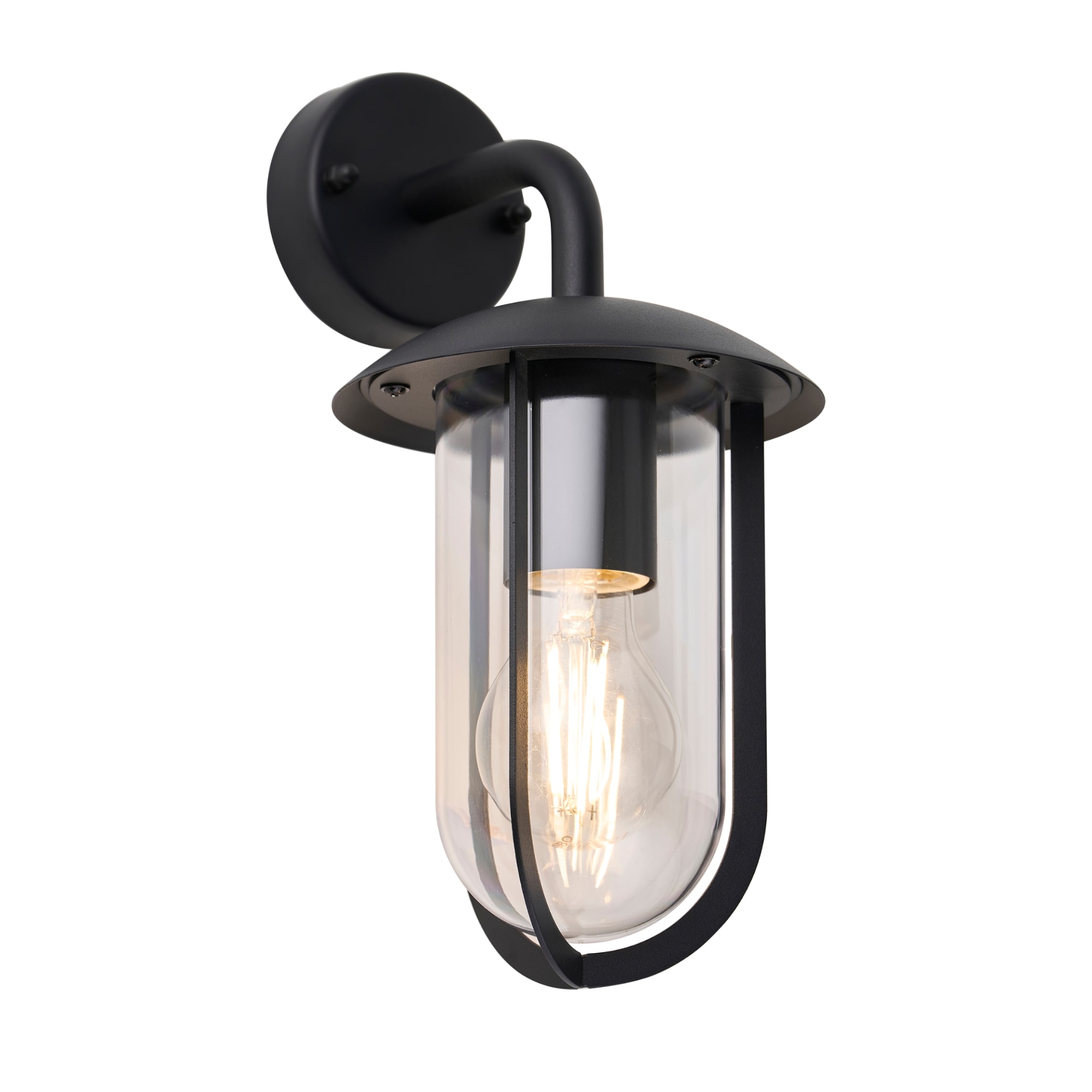 First Choice Lighting Bronty - Black Outdoor Wall Light