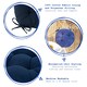 image 2 of Harbour Housewares Round Garden Chair Seat Cushions - Navy - Pack of 4 | Blue | Navy
