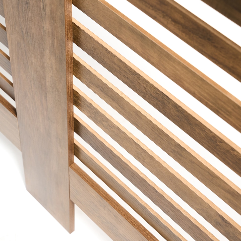 image 1 of OHS Wood Effect Radiator Cover Sideboard Shelf - Large | Brown | Dark Wood
