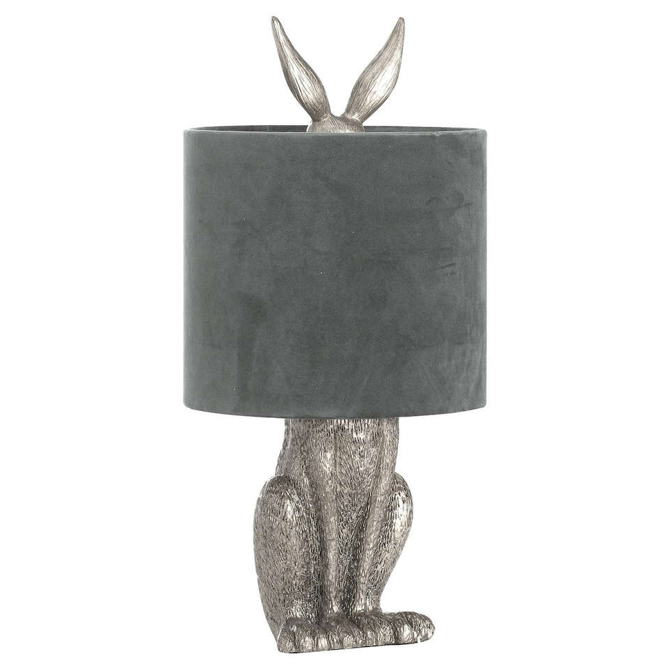 image 1 of Hill Interiors Hare Table Lamp - Silver/Grey - One Size