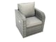 image 4 of Fimous Outdoor Garden Furniture Set Rattan Sofa Dining Table Set with Reclining Chair 2 Small Footstool Dark Grey Mixed