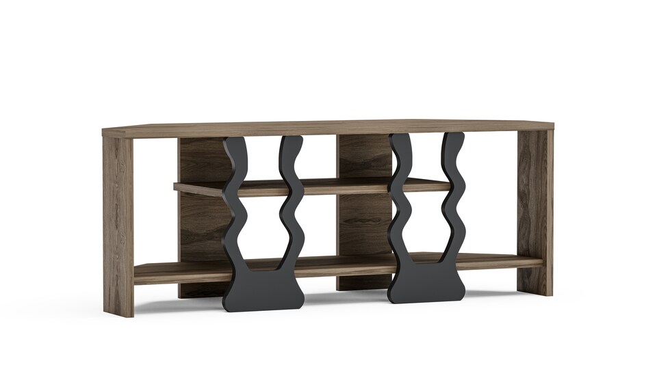 image 1 of Decorotika Firal Corner TV Unit for TVs up to 45 inches with Open Shelves
