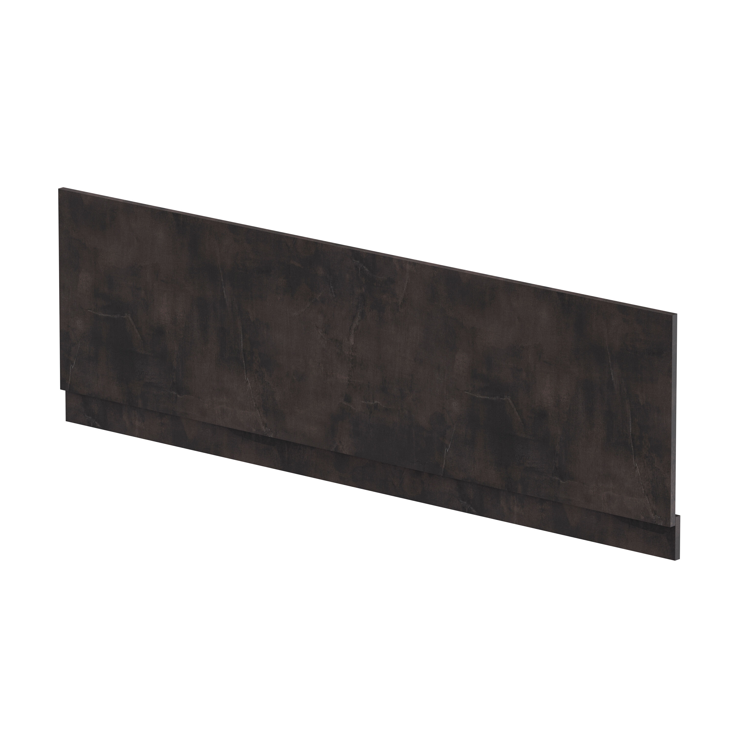 1800mm Edge/power Straight Front Bath Panel & Plinth - Textured Matt Metallic Slate