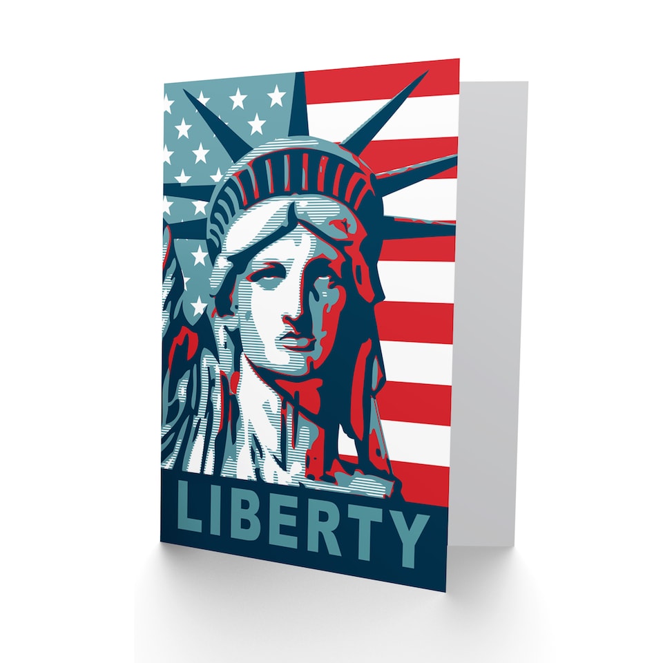 image 1 of Statue Of Liberty American Icon Greetings Card