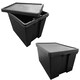 image 3 of 2 x 45L Extra Large Super Strong Black Impact Resistant Heavy Duty Plastic Storage Containers With Lid Black